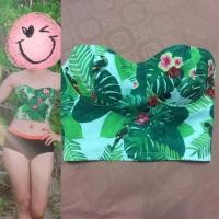 ราคา ชุดว่ายน้ำ #เสื้อครอปzara (2059444961)