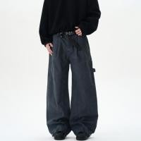 ราคา Pannofluxus กางเกงยีนส์ผู้ชาย American retro Destruction design คุณภาพสูงสไตล์เป็นกลางกางเกงยีนส์คาร์โก้ (27579980683)