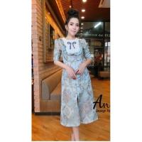 ราคา XL เดรสผ้าทอปักนูนสวยมาก (24034304285)