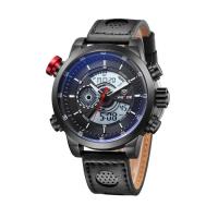 ราคา WEIDE นาฬิกาข้อมือผู้ชายจอ LCD สายหนัง รุ่น SPORT X - Black #64 (592321063)