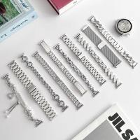 ราคา Silver Series สายโลหะสําหรับ Samsung Galaxy Watch 7 6 5 40 มม.44 มม.5 Pro 45 มม.สมาร์ทนาฬิกา Galaxy Watch6 Watch4 คลาสสิก 47 43 สายนาฬิกาสร้อยข้อมือ (28561190057)
