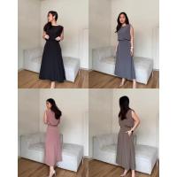 ราคา Lbt Set-01 | ชุดเสื้อแขนกุดและกระโปรงยาว (27065263547)
