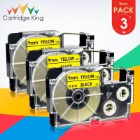 ราคา 3PK XR-9YW 9mm Label Tape Black on Yellow Printer Ribbon for Casio KL-60 KL-120 KL-300 CW-L300 KL-430 KL-C500 KL-100 (17749139083)