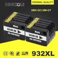 ราคา ภาพใหญ่: HINICOLE 8 ชิ้น 932 933 ตลับหมึกทดแทนสำหรับเครื่องพิมพ์ HP 932 933X (24059217881)