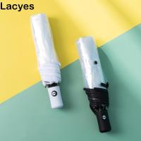 ราคา LACYES ร่มอัตโนมัติแบบใส, ร่มกันฝนแบบใสกันฝนกันลม, ร่มกันแดดแบบพับได้ป้องกันลมใสแบบหนาสไตล์อินกลางแจ้ง (42851548834)