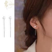 ราคา Roselife เกาหลี S925 เงิน Lucky Clover พู่โซ่ต่างหูห้อยสําหรับผู้หญิงสาวหมั้น Drop ต่างหูเครื่องประดับ (25735131626)