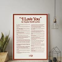 ราคา I Love You In Taylor-Swift Lyrics Way Poster Retro Singer Music Quotes Canvas Painting Wall Art Pictures Home Room Decor (24216675172)