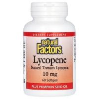 ราคา ไลโคปีนจากมะเขือเทศ Natural Factors, Lycopene, 10 mg, 60 Softgels (24262201315)