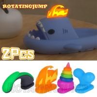 ราคา หัวเข็มขัดรองเท้าแบบถอดได้ 2 ชิ้น - อุปกรณ์เสริมรองเท้า DIY - แฟชั่น, น่ารัก, ตลก - ครีบปลาเรืองแสง, จี้ยูนิคอร์น - รองเท้าแตะฉลามตกแต่ง (27426242237)