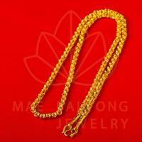 ราคา สร้อยคอทองหุ้ม ลายห่วงคู่ ยาว 24 นิ้ว ขนาด 3 บาท งานเคลือบแก้ว ไม่ลอก ไม่ดำ คุณภาพส่งออกโดยช่างทองเยาวราช (5167888913)