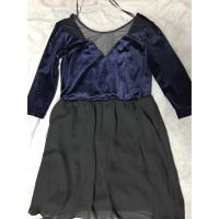 ราคา เดรส แบรนด์ H&M มือสองสภาพดี ช่วงอกเป็นซีทรู สีกรมท่า ผ้ากำมะหยี่ ของแท้100% อกได้ถึง42 (363583056)