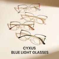 ราคา Cyxus กรอบตาแมวป้องกันแสงสีฟ้าแว่นตาขาสปริงกรอบสแตนเลส 8170 (28861133326)