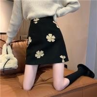 ราคา S~XLกระโปรงทรงเอ ทรงเอ เอวสูง สีดำ (17209645153)