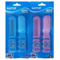 ราคา Natur ชุดหวีและแปรงเด็กลายโดเรม่อน Comb and brush set (1572253595)
