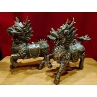 ราคา สัตว์มงคลกิเลนทองเหลืองคู่ สูง 9.5" (21245080905)