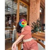 ราคา Used once:: H&M jumpsuit ขาสั้นสีส้มอิฐ + เข็มขัด (EUR 38) (8774662474)