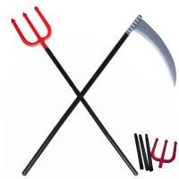ราคา Heo~4 ส่วน Splicing Grim Reaper Scythe Demon Trident ของเล่นคอสเพลย์ฮาโลวีน (19082019221)