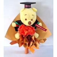 ราคา ช่อตุ๊กตาหมีพู แต่งกระดาษโทนส้ม (หมีพูโทนส้ม) (28678498888)