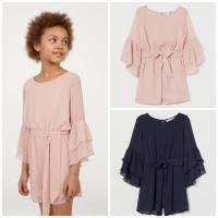 ราคา H&m Hnm HM H&M Children& 39;s ชุดรอมเปอร์ผ้าชีฟอง (25187739597)