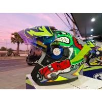 ราคา หมวกกันน็อคครึ่งใบ Raiden open face FUSION ลาย DINO RIDER หมวกกันน็อคแว่น 2 ชั้น (28023684428)