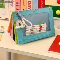 ราคา สว่าง กระเป๋าถือแต่งหน้าแบบพกพา,มีหูหิ้ว6ช่องถุงเก็บสายรุ้งที่มีสีสัน3หลุมใสแขวนได้เดินทางกระเป๋าซิปแป้ง (28327711737)