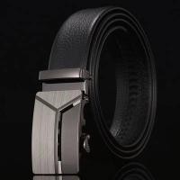 ราคา เข็มขัดหนังผู้ชาย หัวอัตโนมัติ ออโต้ล็อค เข็มขัดหนังยาว รุ่น:P4 (28662596959)