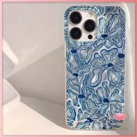 ราคา เคสไอโฟน 11 13 เคส ริบบิ้นสีฟ้าCase For iPhone 11 12 13 14 15 Pro X XR XS MAX 7 8 Plus SE เคสโทรศัพท์ เคสไอโฟนสวยๆ (29888766850)