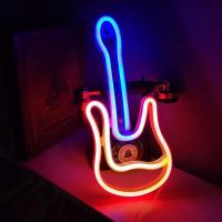ราคา ป้ายไฟ ป้ายไฟร้าน ป้ายไฟ LED ป้ายไฟประดับ ป้ายไฟตกแต่ง ติดผนังห้องดนตรี รูปกีตาร์ (22283580491)