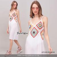 ราคา มินิเดรสสายเดี่ยวถักโครเชต์ (23137452164)