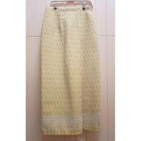 ราคา ผ้าถุงลายไทยสีเหลืองลายขอมือ2เอว32นิ้ว (26806821561)