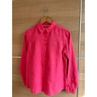 ราคา Lacoste x Linen x size 34 สีชมพูสวยใหม่ เนื้อผ้าไม่ตำหนิ กระดุมปั้ม ❌ตำหนิ แค่รอยเขียนที่ป้าย label อก 36 Code: 1288(8) (23877416965)