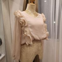 ราคา D06 เสื้อแขนยาว​ ผ้าชีฟอง​ สีชมพูหม่น​ แต่งระบายสวยมากๆๆค่ะ (5801022428)