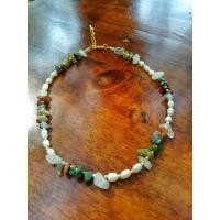 ราคา necklace​ pearl​ necklacewomen​ หยก​ หิน สร้อยหินนำโชค สร้อคอย หิน ราคาถูก สร้อยคอหินสีเขียว เครื่องประดับ สร้อยคอแฟชั่น (12240801250)