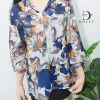 ราคา เสื้อยืดเเขนยาวติดกระดุมหลัง ลายดอกไม้ หลวมเเละบาง ติดกระดุมหลัง เสื้อ สงกรานต์ ผู้หญิง เสื้อ สงกรานต์ ผู้หญิง (25465450336)
