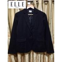 ราคา ELLE black blazer suit jacket size 38 เบลเซอร์ สูทแบรนด์แอล ญี่ปุ่น สีดำ สูทญี่ปุ่น สูททำงาน สูทแบรนด์ (21436427186)