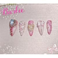 ราคา เล็บปลอมสำเร็จรูปเล็บบาร์บี้เล็บเจ้าหญิงเล็บลูกคุณหนูเล็บสไตล์เกาหลีสวยหวาน so cute (size m) (27058240383)