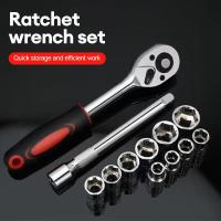 ราคา ชุดประแจเครื่องมือ ชุด 12 ชิ้น 1/4 CR-V ประแจวงล้อ ซ็อกเก็ตหกจุประแจ ซ่อมรถมอเตอร์ไซค์ (27112692927)