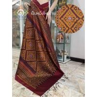 ราคา ผ้าไหมมัดหมี่แท้ ลายโคมใหญ่ ทอ 6 ตะกอ ยกดอกพิกุล ตีเกลียวหางกะรอก หน้านาง ชายครุย ผ้าไหมมัดหมี่สุรินทร์แท้ 100% ผ้าไหมไท (25116388346)