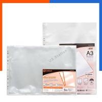 ราคา ไส้แฟ้ม A3 ซองเอกสาร [แพ็ค 10 ซอง] ตราช้าง ถนอมเอกสาร 11 รู สำหรับ แฟ้มเอสาม ห่วง ซองพลาสติก US.Station (25123025540)