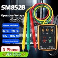 ราคา มิเตอร์วัดเฟสไฟฟ้า เครื่องวัดเฟสไฟฟ้า 3เฟส แสดงผลด้วยไฟ LED รุ่น SM852B Indicator Detector Meter 3Phase Rotation Tester (17793522338)