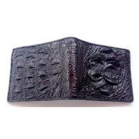 ราคา Huncroc กระเป๋าสตางค์หนังจระเข้แท้ ส่วนโหนก สีน้ำตาล ฟรีพวงกุญแจหางจระเข้ (26377838369)