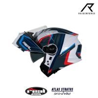 ราคา หมวกกันน็อค Real Helmet Atlas STRATUS สีขาว/น้ำเงิน (29879045998)