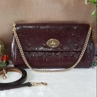 ราคา COACH กระเป๋า RUBY CROSSBODY IN SIGNATURE DEBOSSED PATENT LEATHER F55452 (IM/ BLACK OXBLOOD) (942803061)