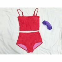 ราคา Bikini บิกินี่วินเทจเอวสูง sale มือสอง polkadot ลายจุด (17258238)