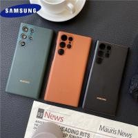 ราคา เคสหนัง Samsung ของแท้ป้องกันฝาครอบหนังแท้สําหรับ Samsung Galaxy S22/S23 PLUS ULTRA (25046055137)