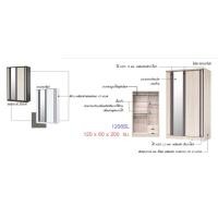 ราคา ▪️ บานเลื่อนกระจก1บาน ▪️ตู้เสื้อผ้า4ฟุต บานกระจก สูง200ซม.รุ่นW1208SL(ตู้เสื้อผ้า120ซม.)(สินค้าแพ็คกล่อง) (5216742546)