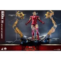 ราคา *ออกใบกำกับภาษีได้ Hot Toys QS021 1/4 Iron Man 2 - Iron Man Mark IV with Suit-Up Gantry (21392806707)