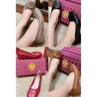 ราคา รองเท้าส้นเตารีด Tory burch 3.5 ซม. หนังวัวแท้ 100% (43405778581)