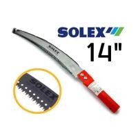 ราคา เลื่อยตัดกิ่งไม้ หัวตรง คมจัด เลื่อยกิ่งไม้ต่อด้าม กรรไกรตัดกิ่งไม้ เลื่อยตัดกิ่ง SOLEX 14นิ้ว รับประกันของแท้ (28670524701)