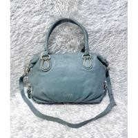 ราคา กระเป๋าหนังแท้สีเขียวมิ้นถือได้สะพายได้แบรนด์SISLEY(รหัส ดอกไม้204) (29727606115)